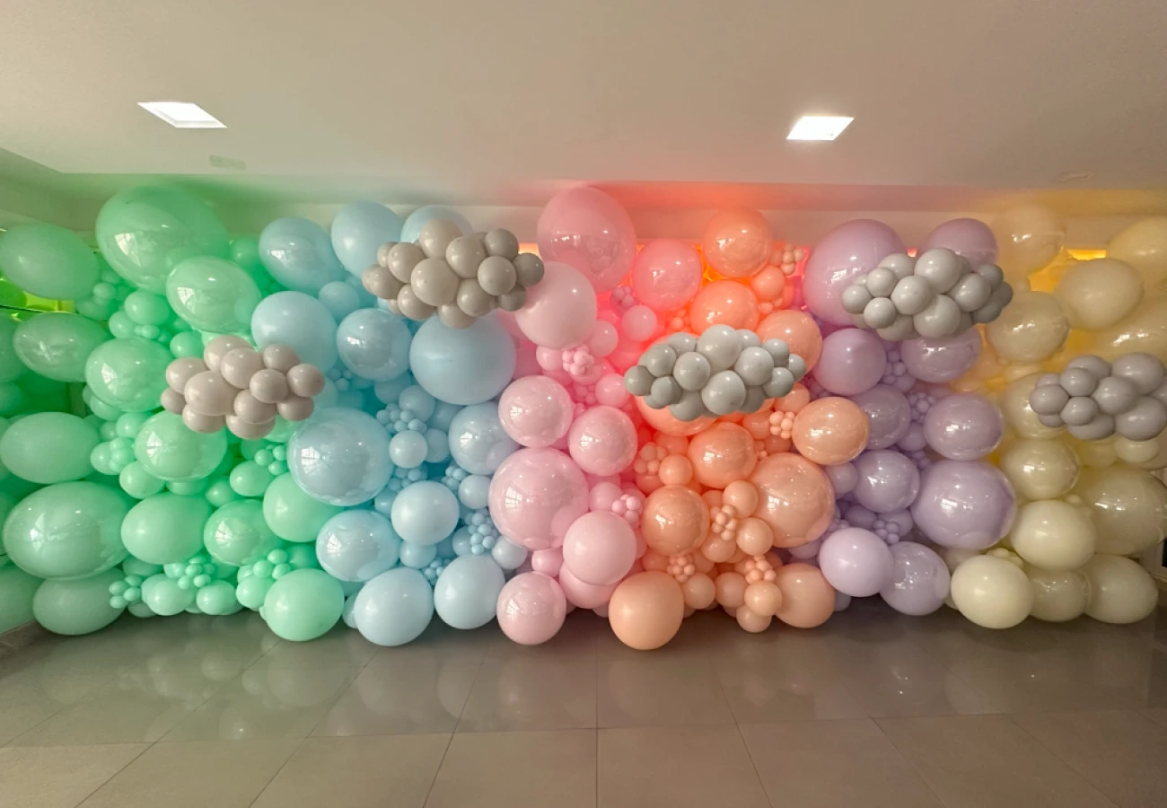 decoração com bexigas barata e criativa