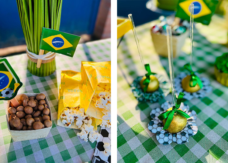 decoração mesa copa do mundo