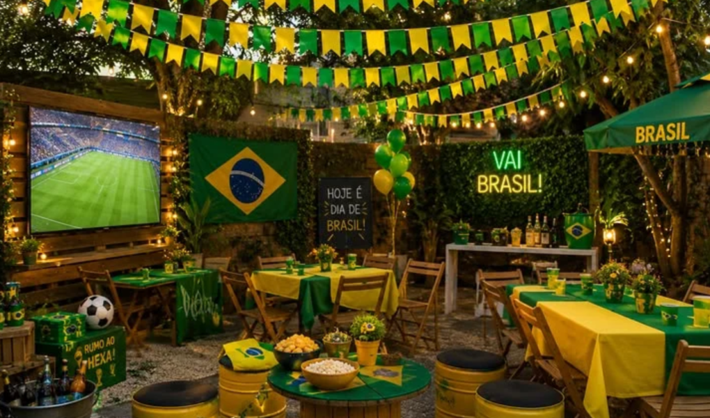decoração copa do mundo simples