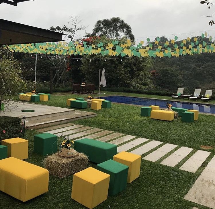 faça você mesmo decoração copa do mundo varanda