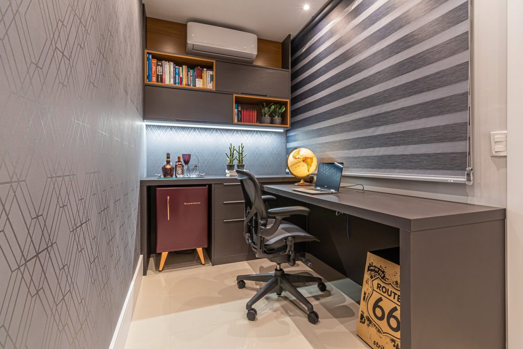 decoração industrial home office