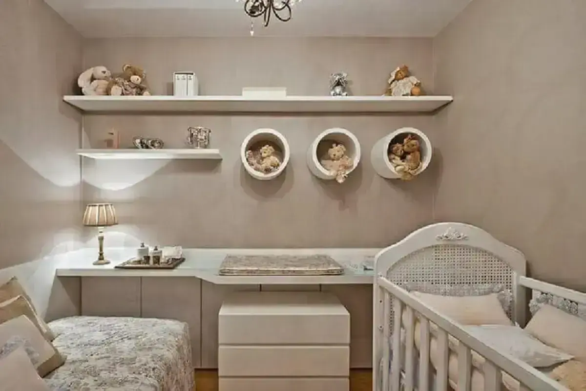 quarto de bebê tons neutros