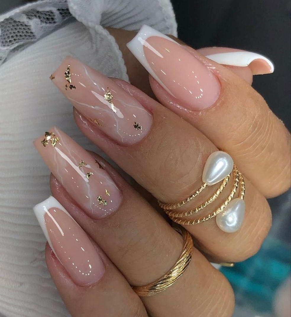 unhas em gel decoradas