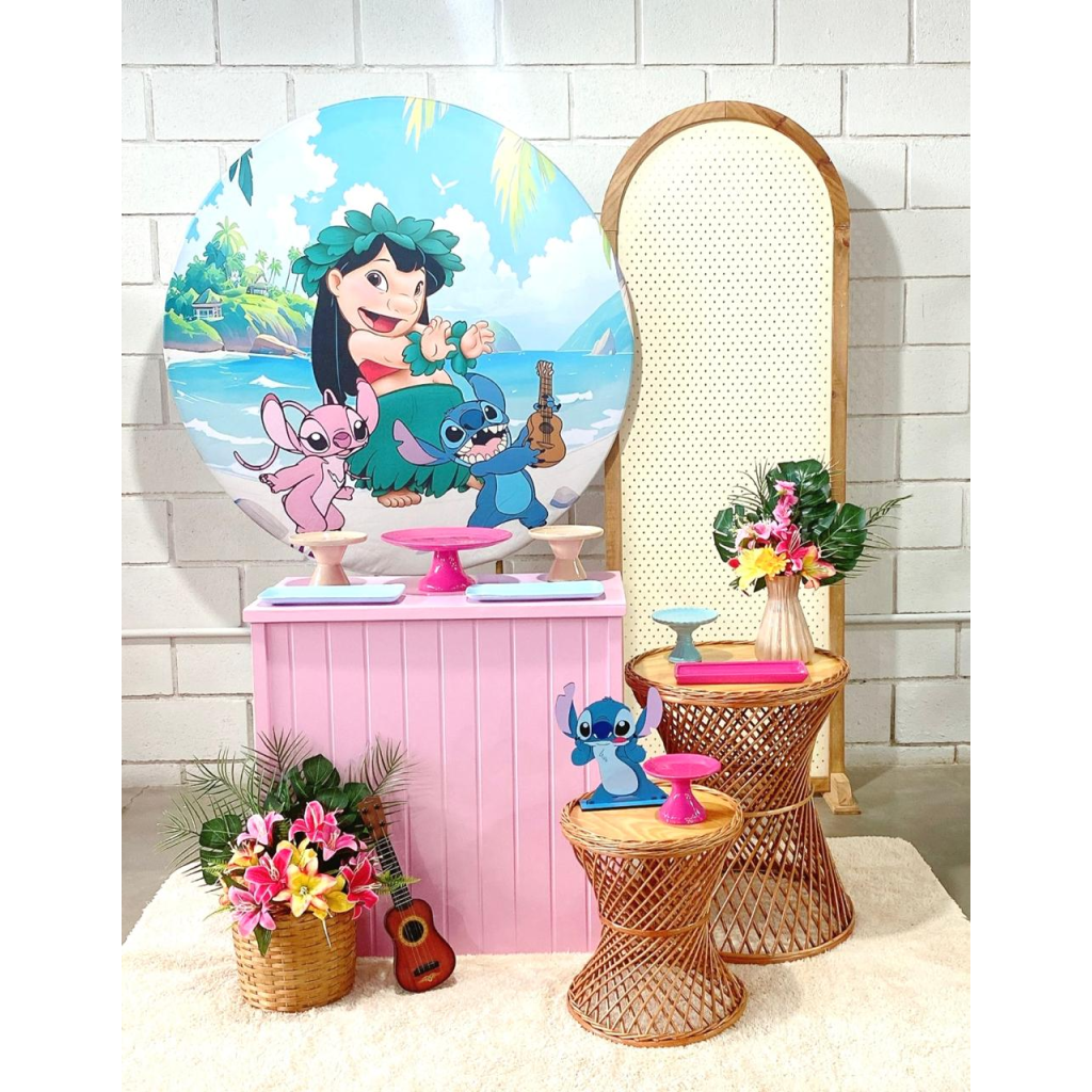 painel Stitch rosa