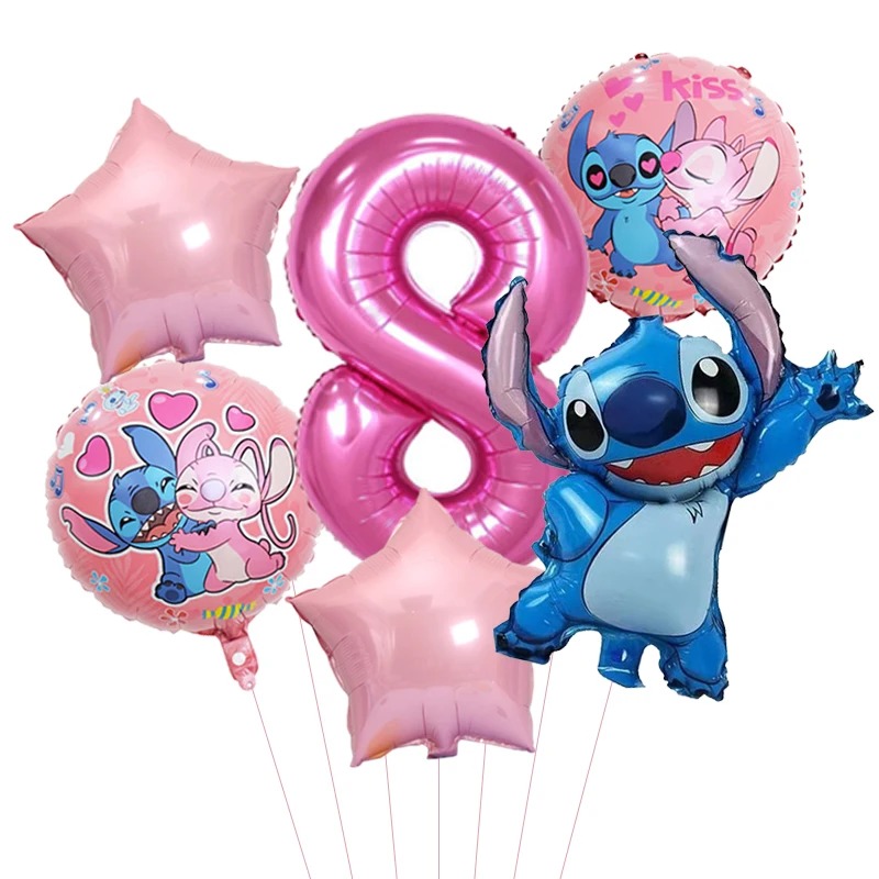 decoração de aniversário Stitch rosa