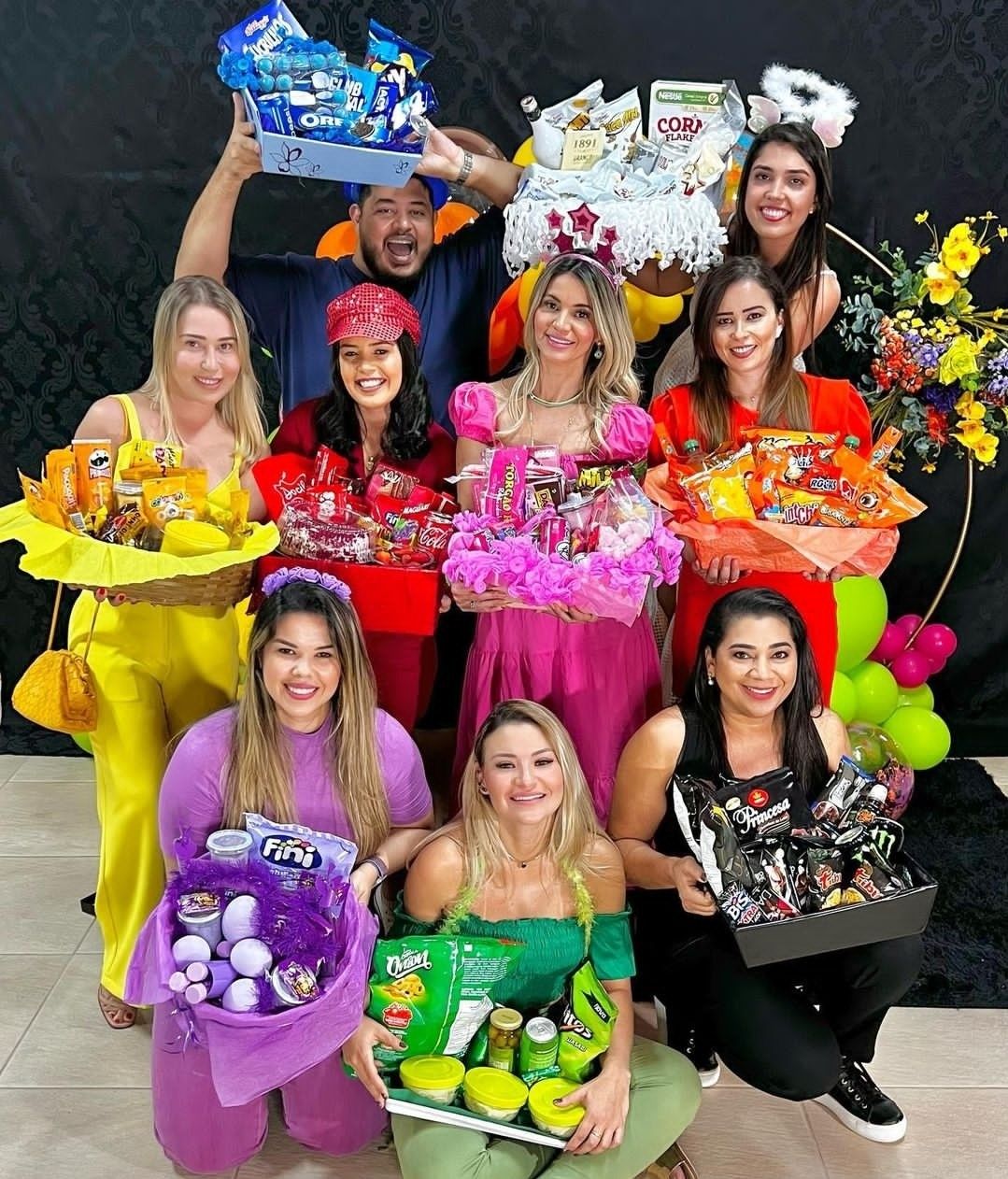 festa arco-íris decoração