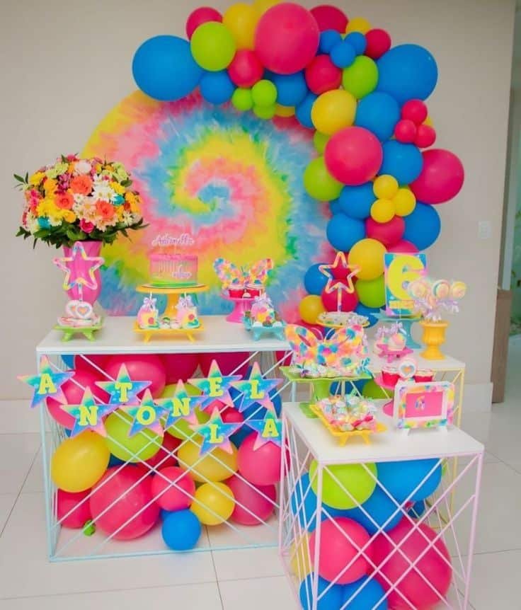 decoração festa das cores infantil