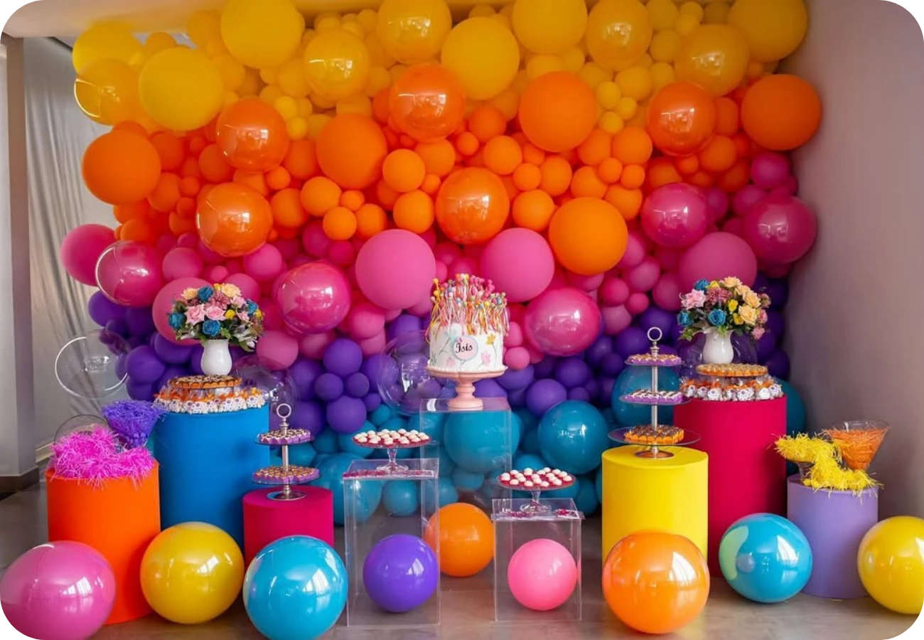 festa arco-íris decoração