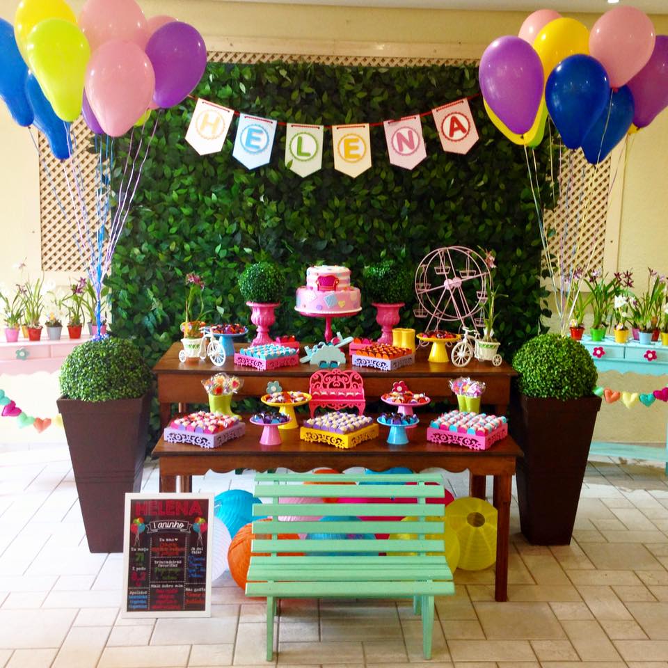 decoração festa das cores infantil