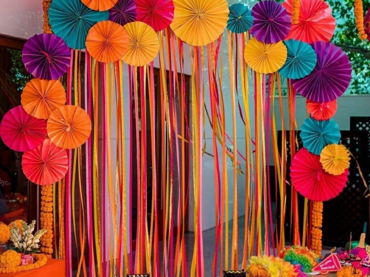 decoração festa das cores neon