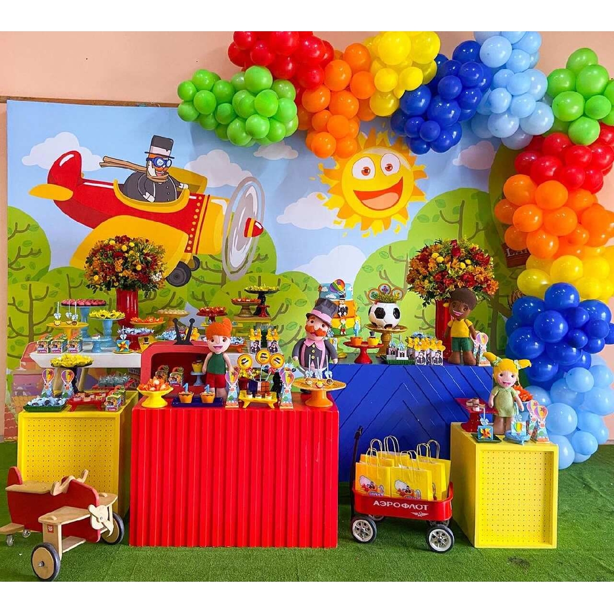 decoração festa psicodélica