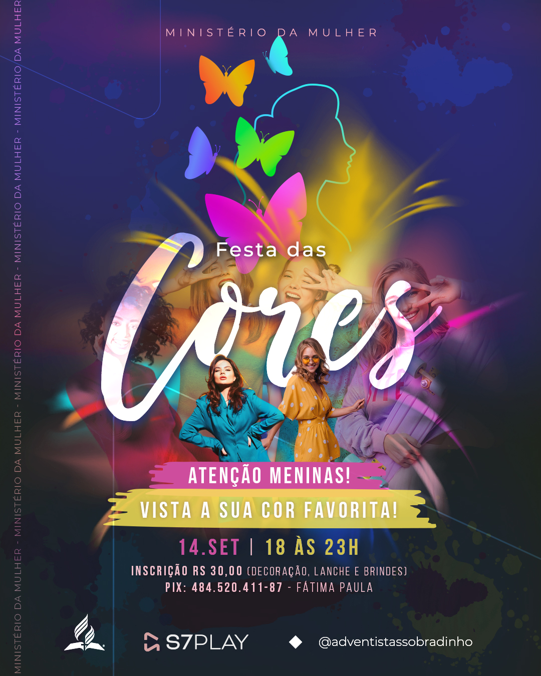 decoração festa das cores infantil