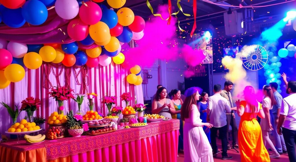 festa de aniversário colorida
