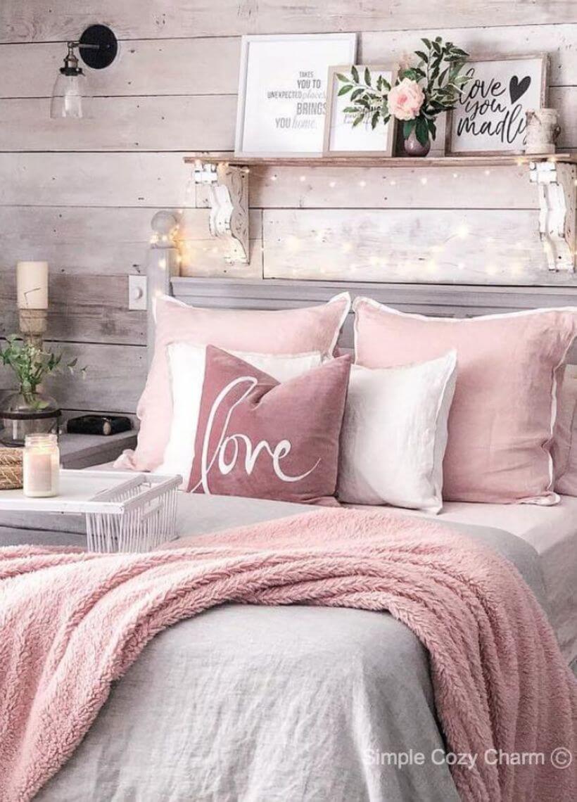 quarto de casal moderno romântico