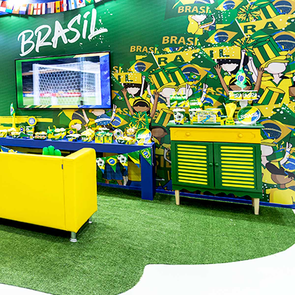 decoração sala copa do mundo