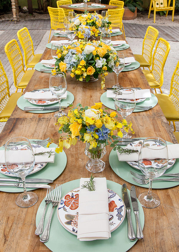 como usar verde e amarelo na decoração