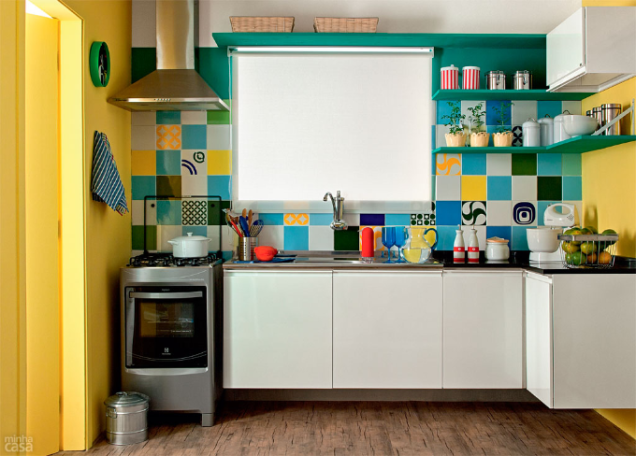 combinação verde e amarelo decoração