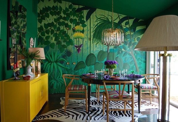 cores que combinam com verde decoração