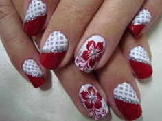 unha de gel decorada simples