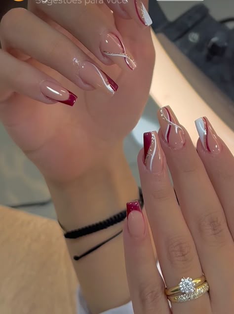 unha de gel decorada simples