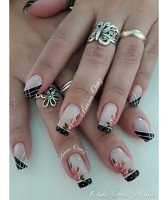 unha de gel decorada simples