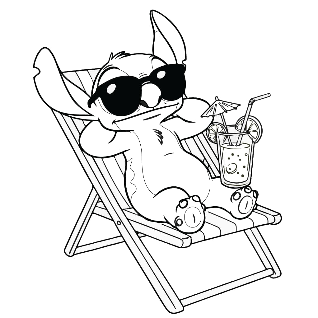 stitch para colorir pdf