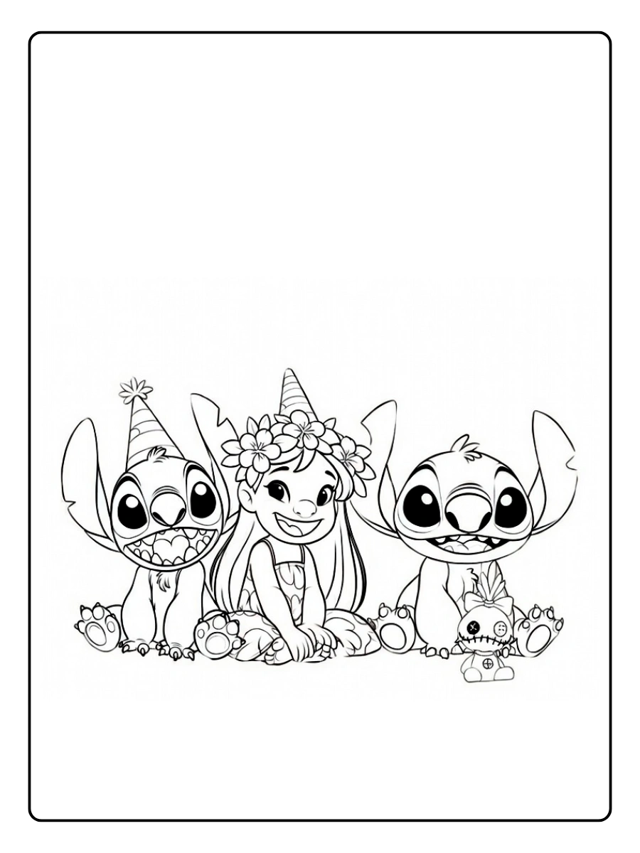 stitch fofo para colorir