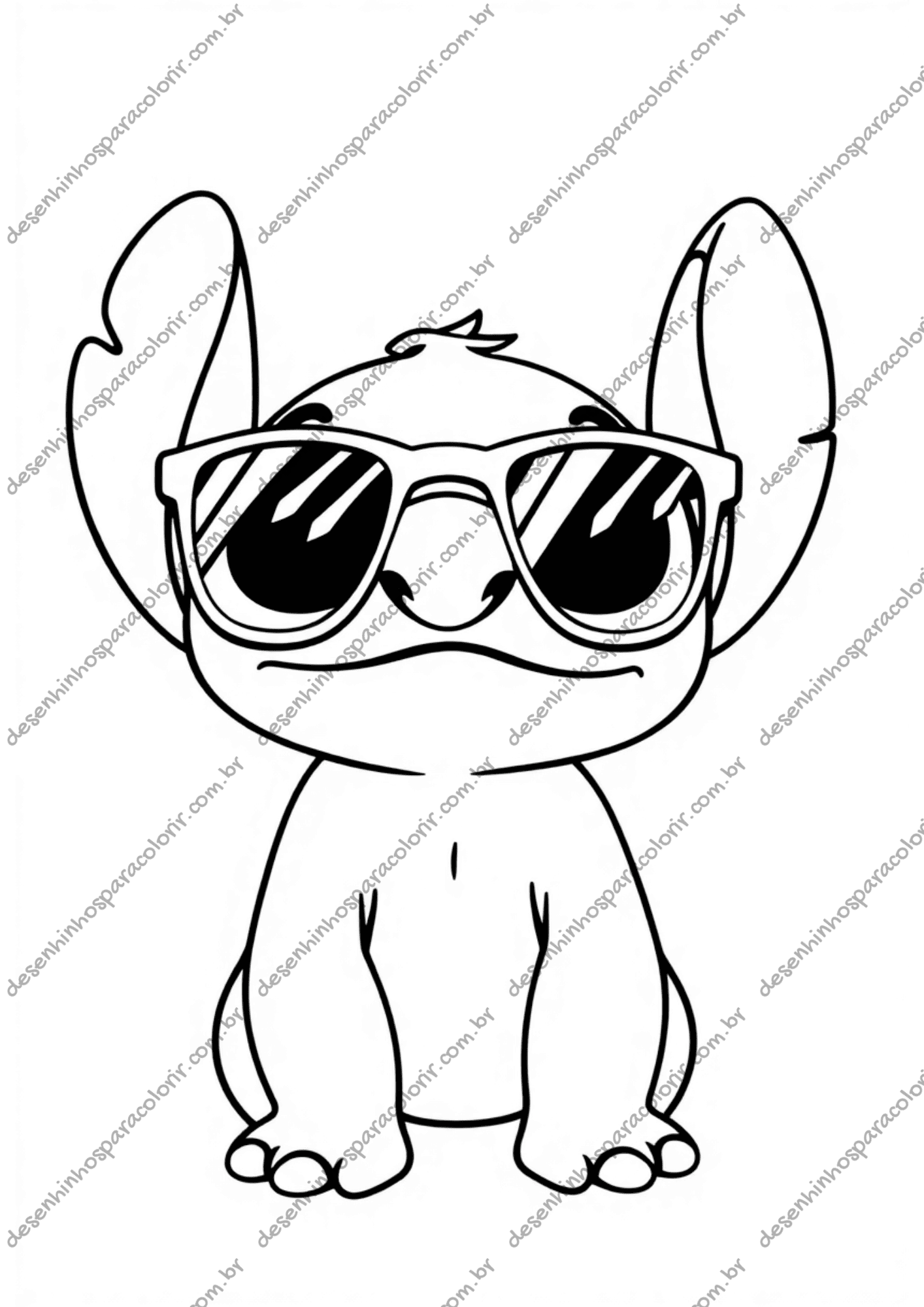 stitch fofo para colorir
