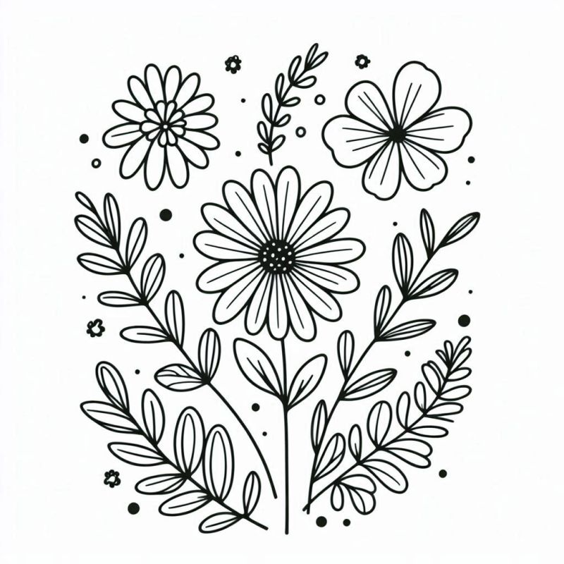 padrões florais para pintar