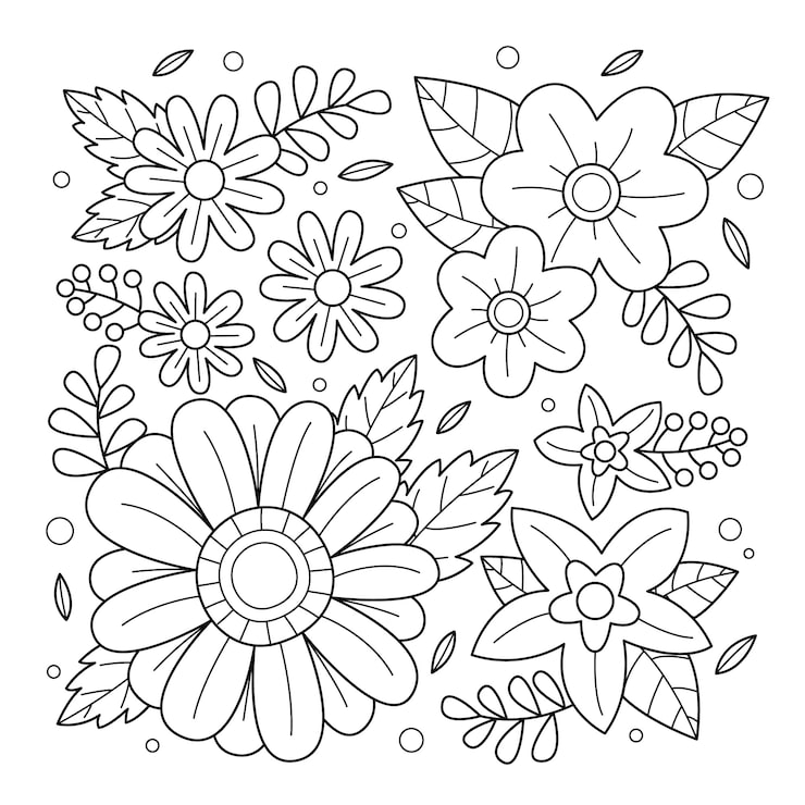 flores para atividade infantil