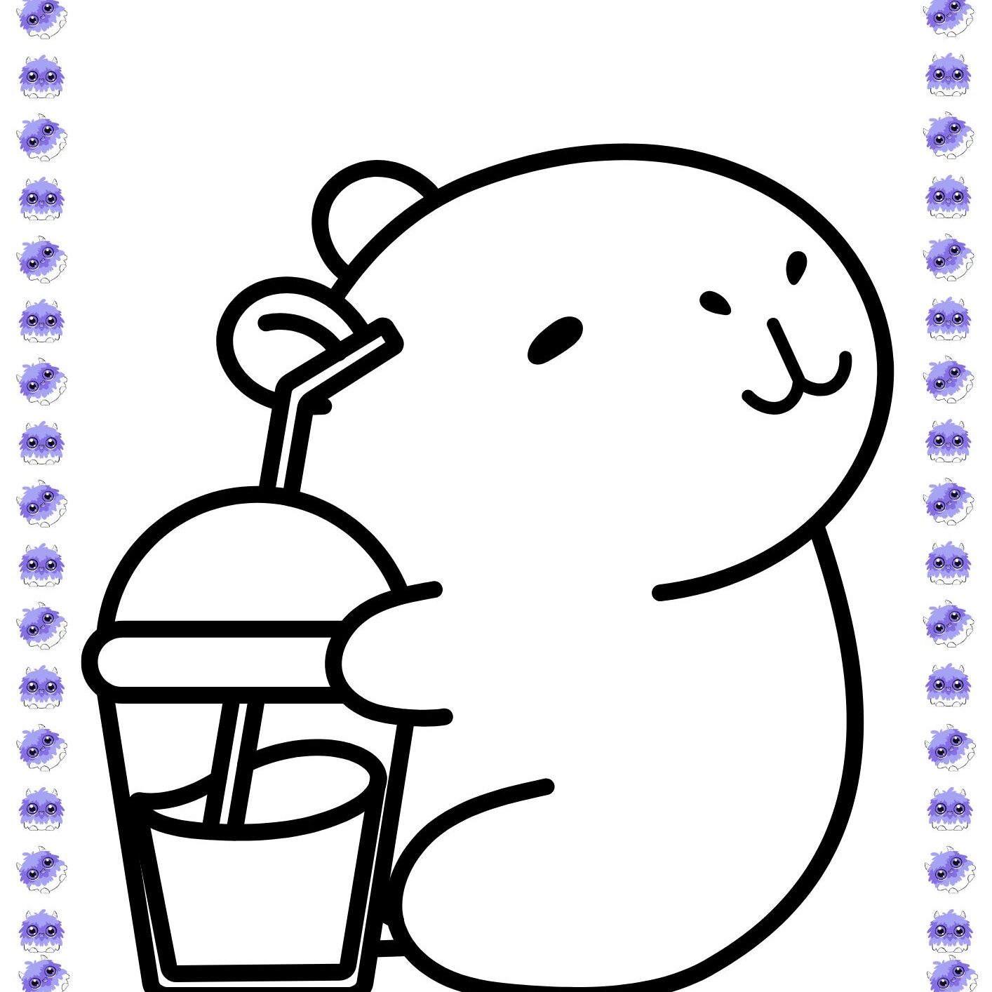 materiais para colorir kawaii