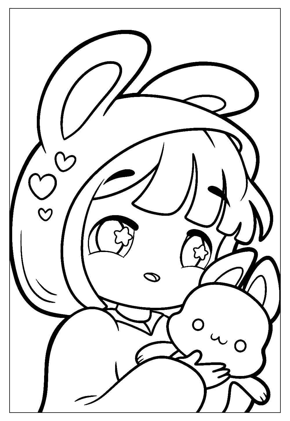 estilo chibi para colorir