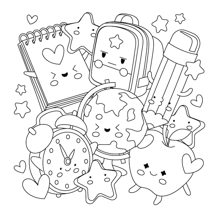 colorir comidinhas kawaii