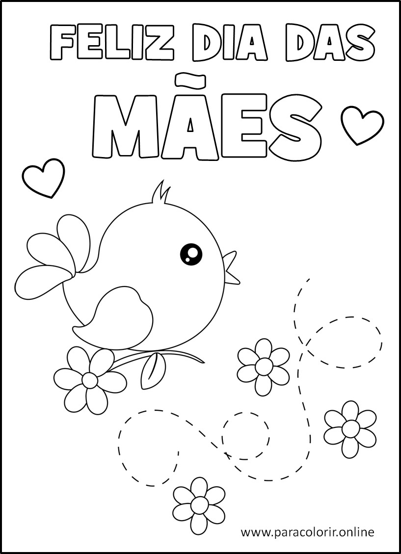dia das maes para colorir 2