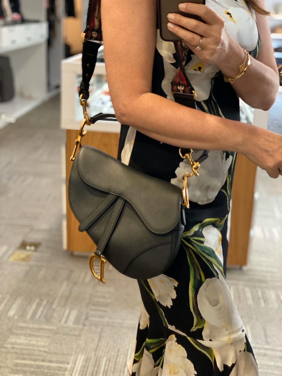 Bolsa Saddle em Jacquard Dior Oblique