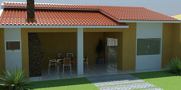edícula com área gourmet e lavanderia