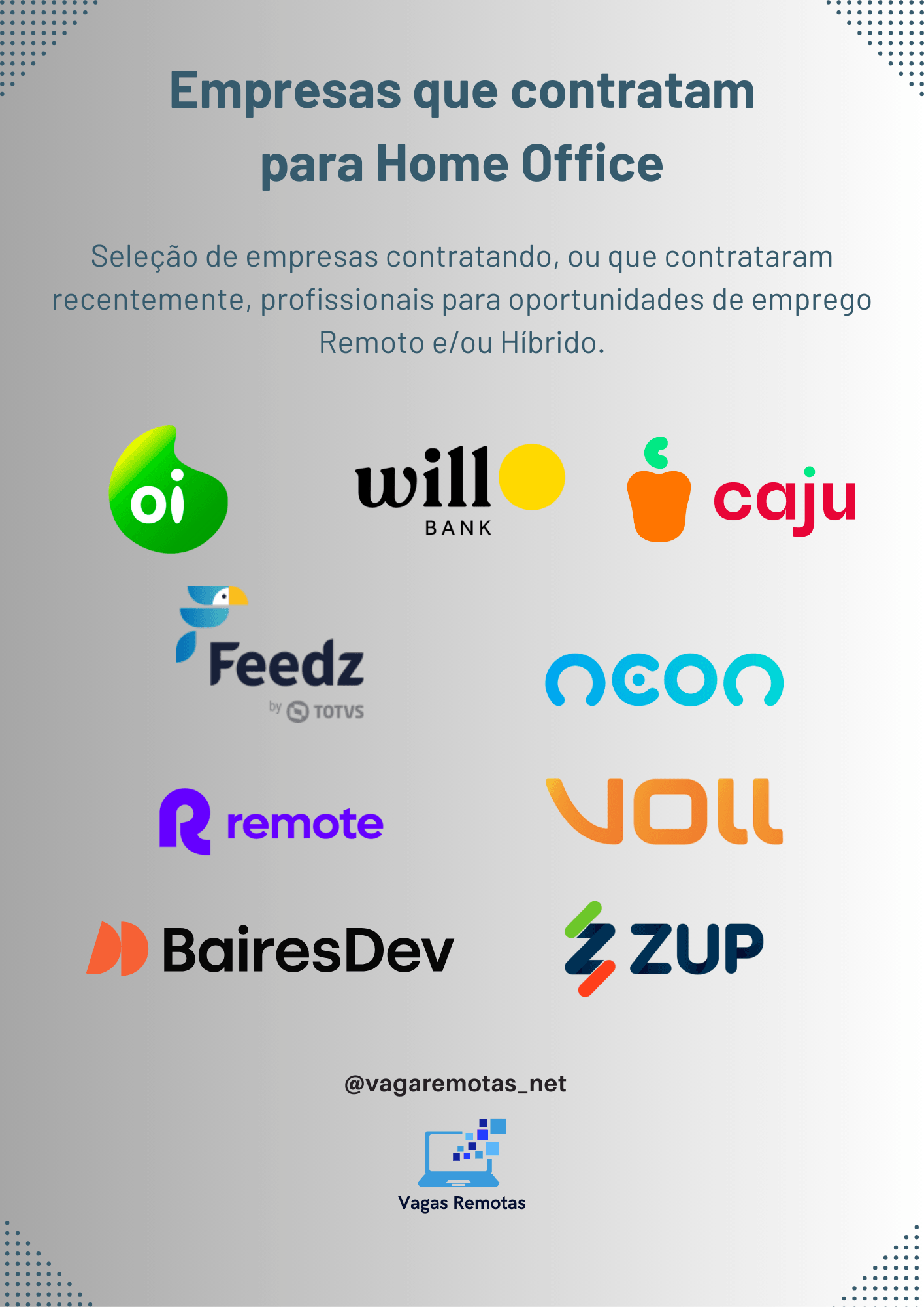 trabalho em casa empresas