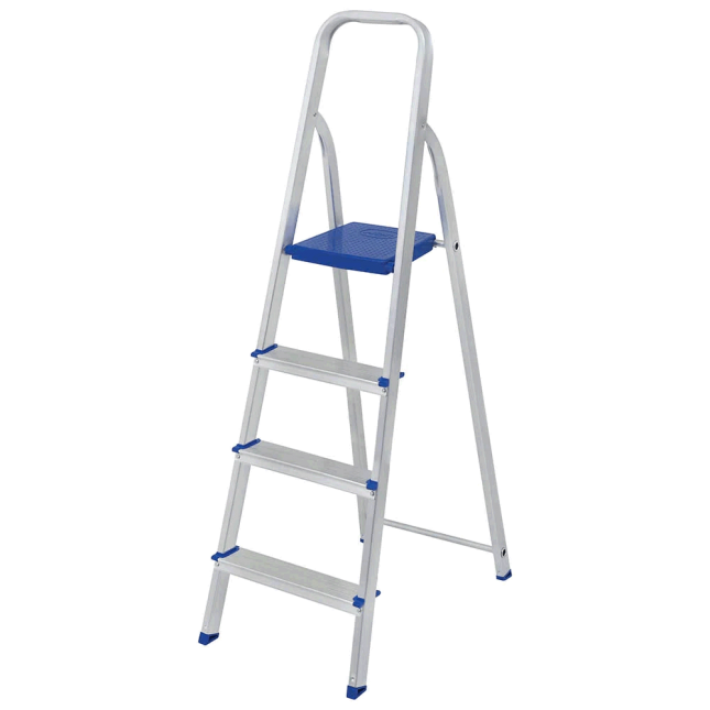 escada alumínio 4 degraus dobrável
