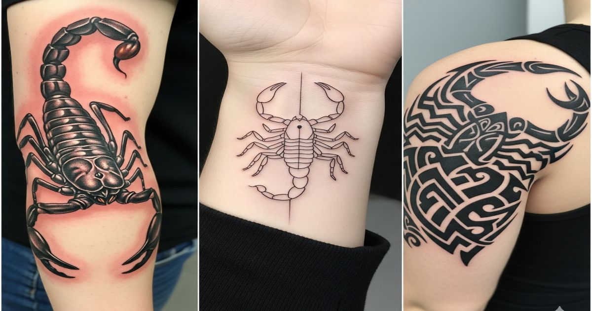 tatuagem escorpião blackwork