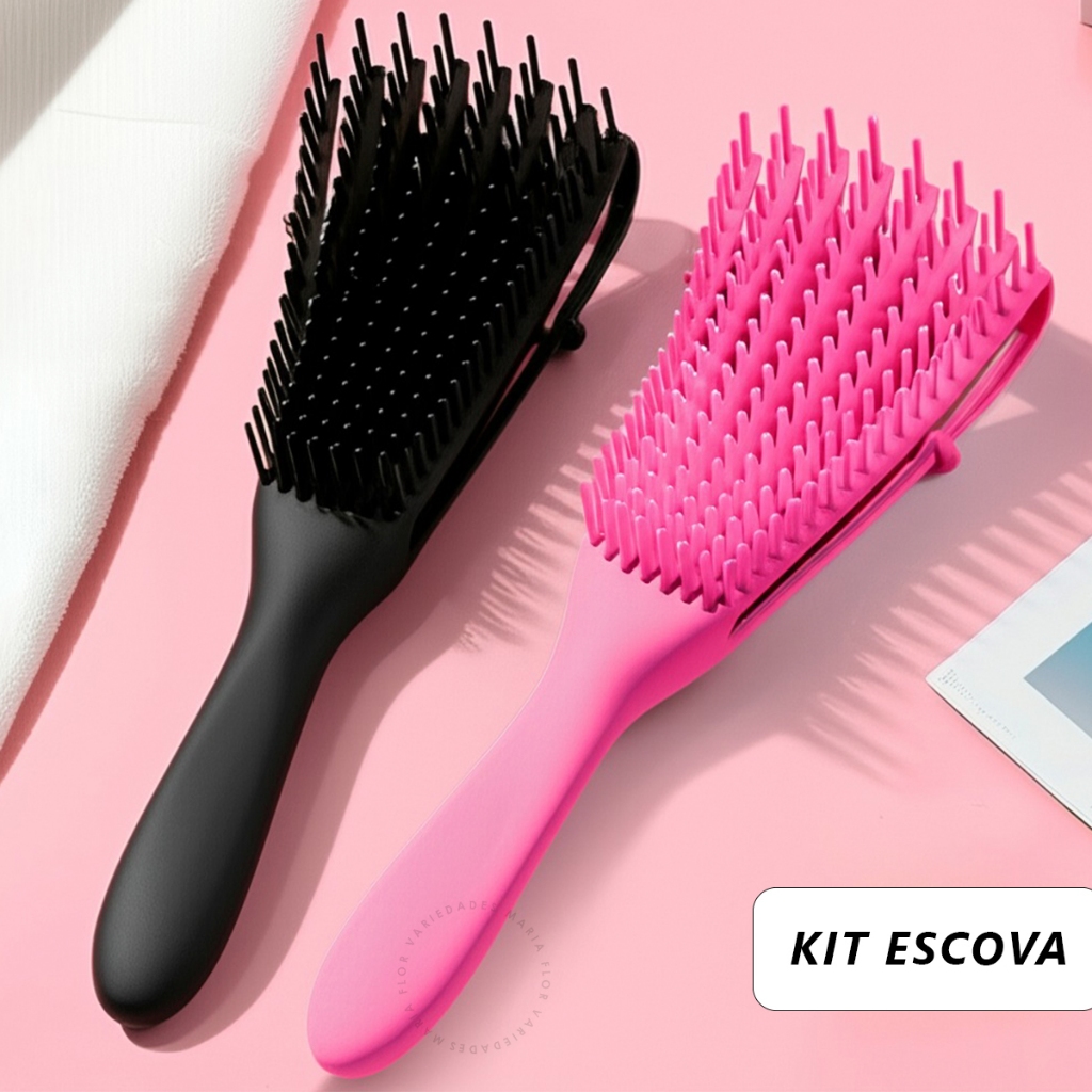escova de cabelo flexível