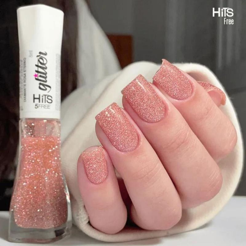 esmalte com glitter para trabalho