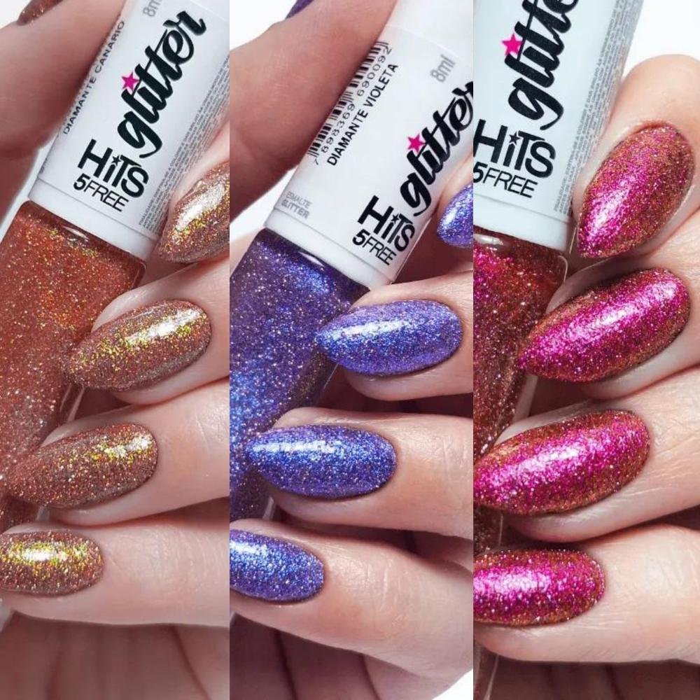 esmalte com glitter para trabalho