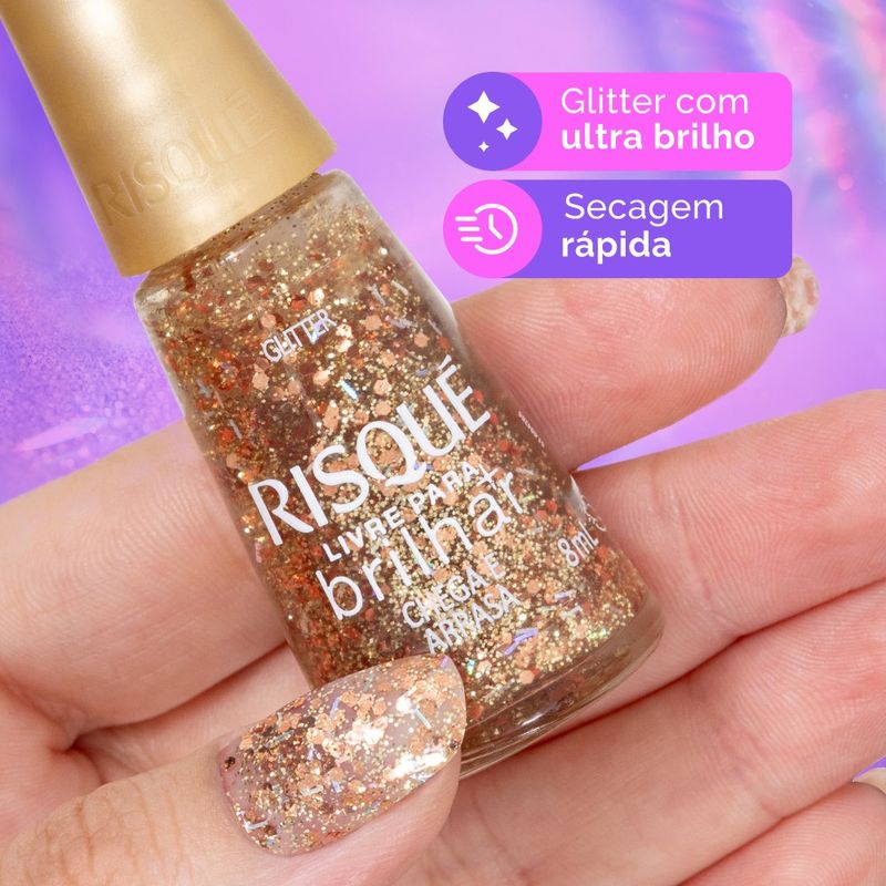 esmalte glitter dourado