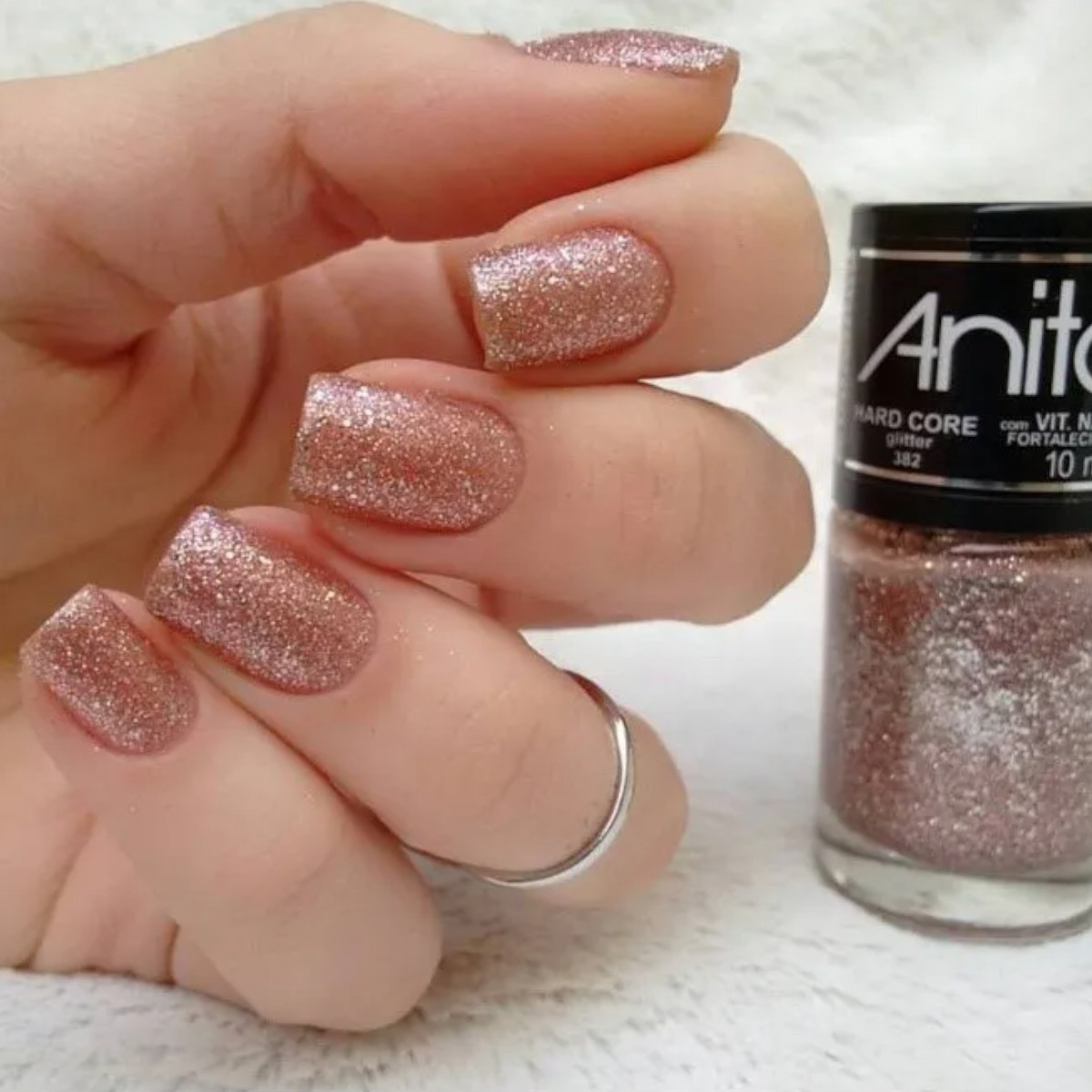 esmalte em gel com glitter