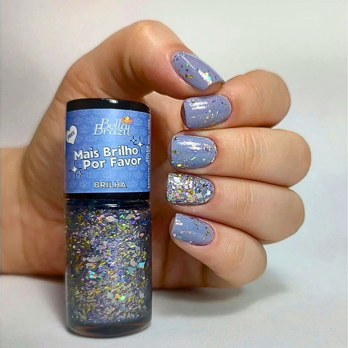 esmalte glitter prata