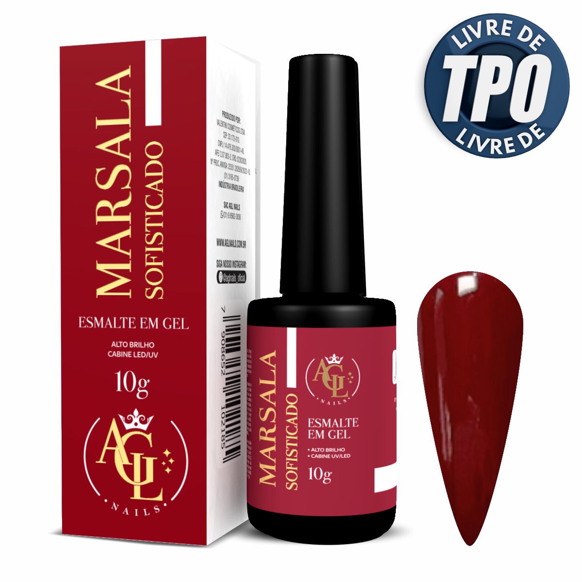 esmalte marsala perolado