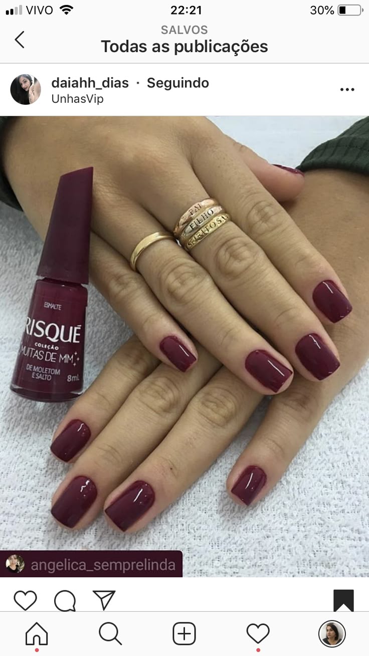 esmalte marsala para o dia a dia