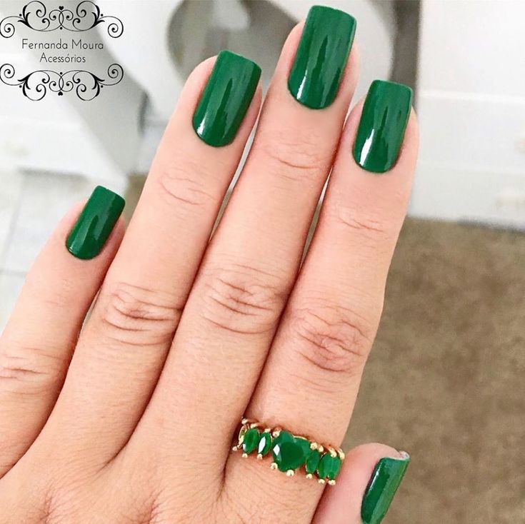 unhas verdes sofisticadas