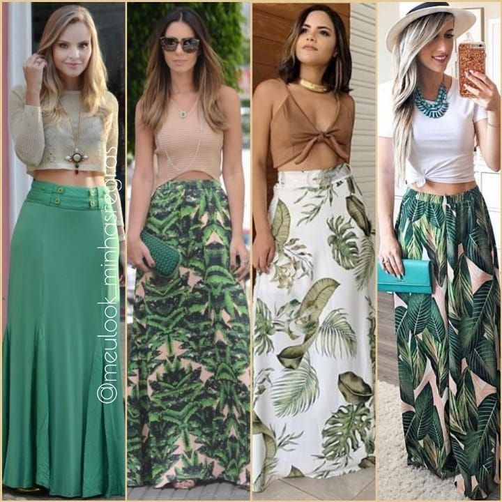 saia midi estampada