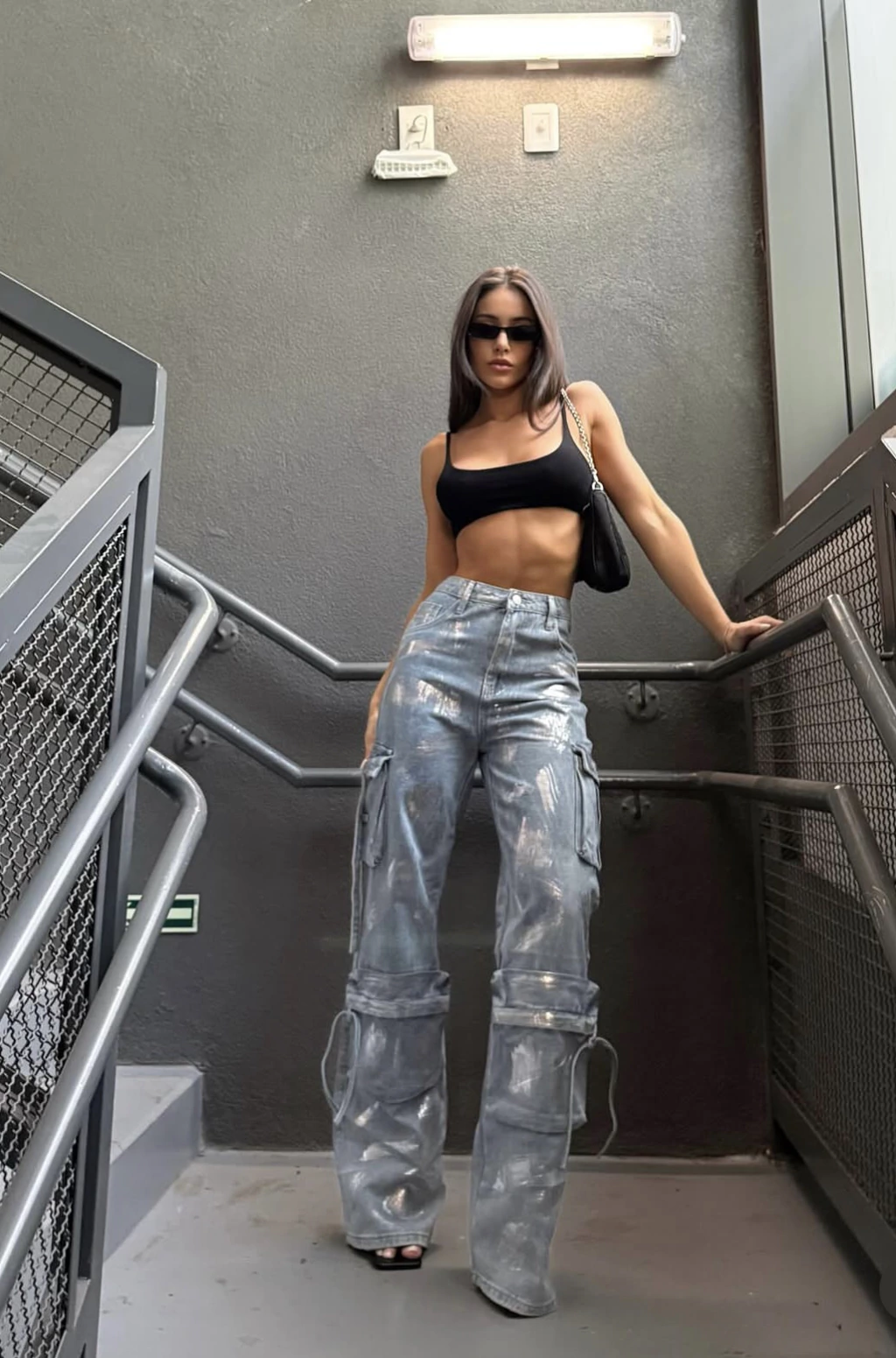 calça cargo bege